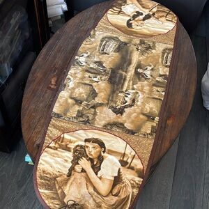 Vintage Style Table Runner with Classic Movie Print